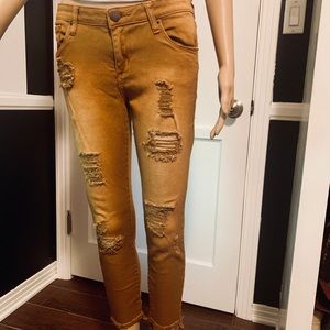 STS Blue Tan/Carmel distressed jean